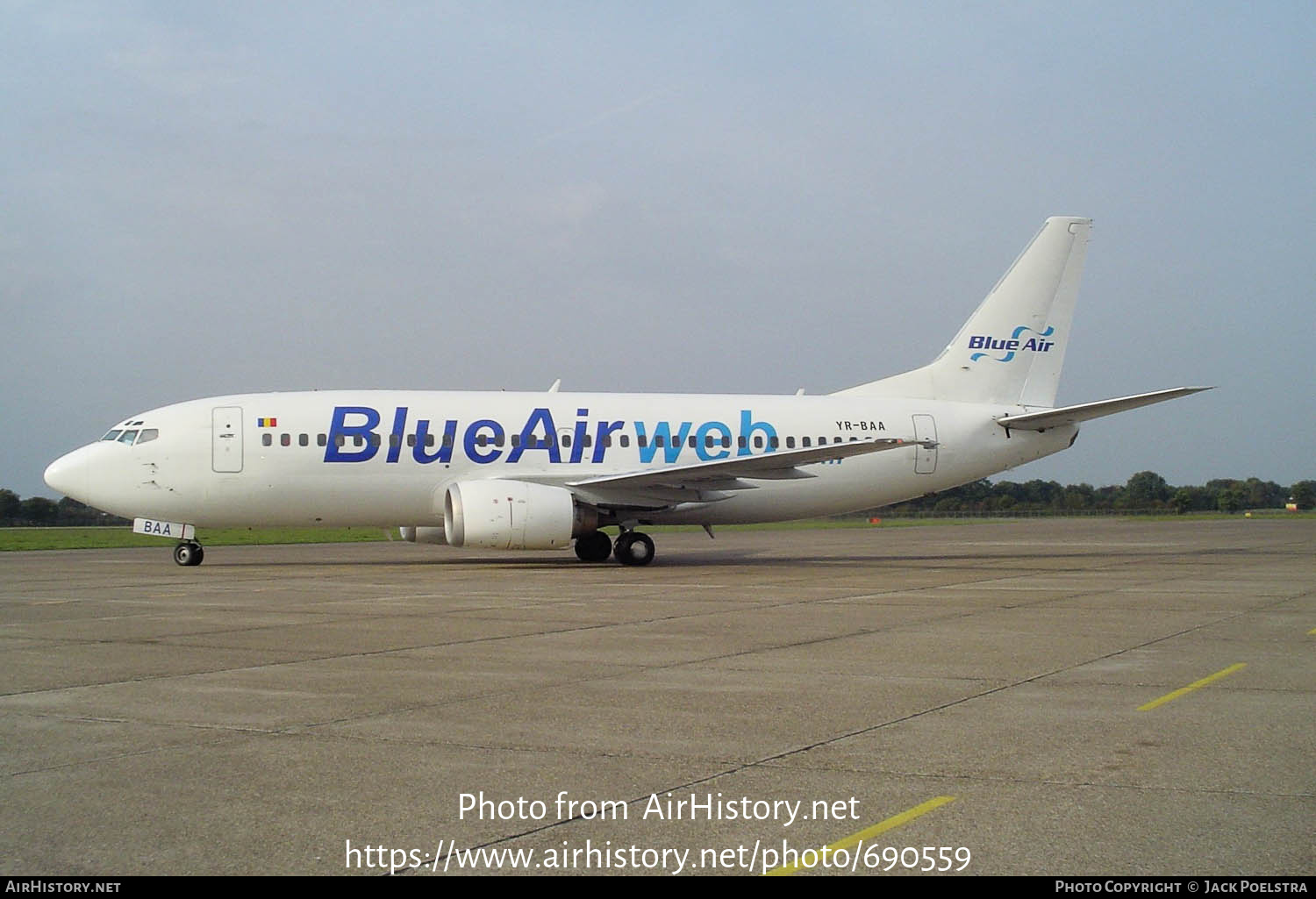Aircraft Photo of YR-BAA | Boeing 737-33A | Blue Air | AirHistory.net #690559