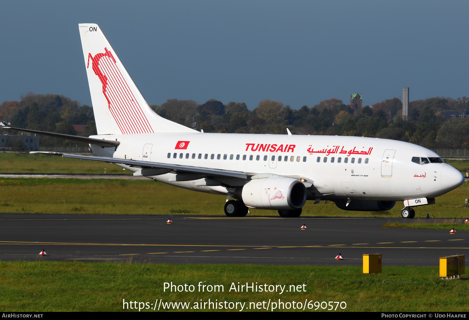 Aircraft Photo of TS-ION | Boeing 737-6H3 | Tunisair | AirHistory.net #690570
