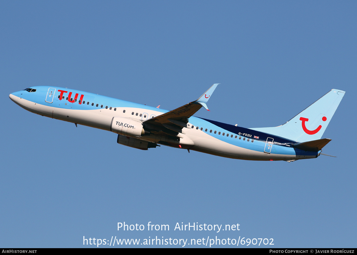 Aircraft Photo of G-FDZU | Boeing 737-8K5 | TUI | AirHistory.net #690702