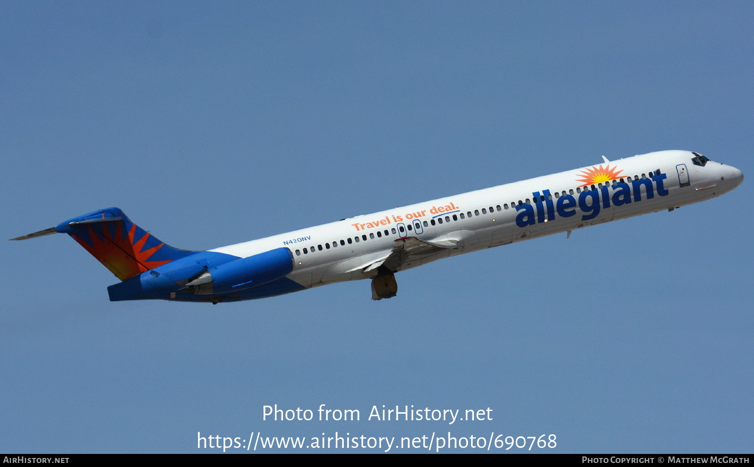 Aircraft Photo of N420NV | McDonnell Douglas MD-83 (DC-9-83) | Allegiant Air | AirHistory.net #690768