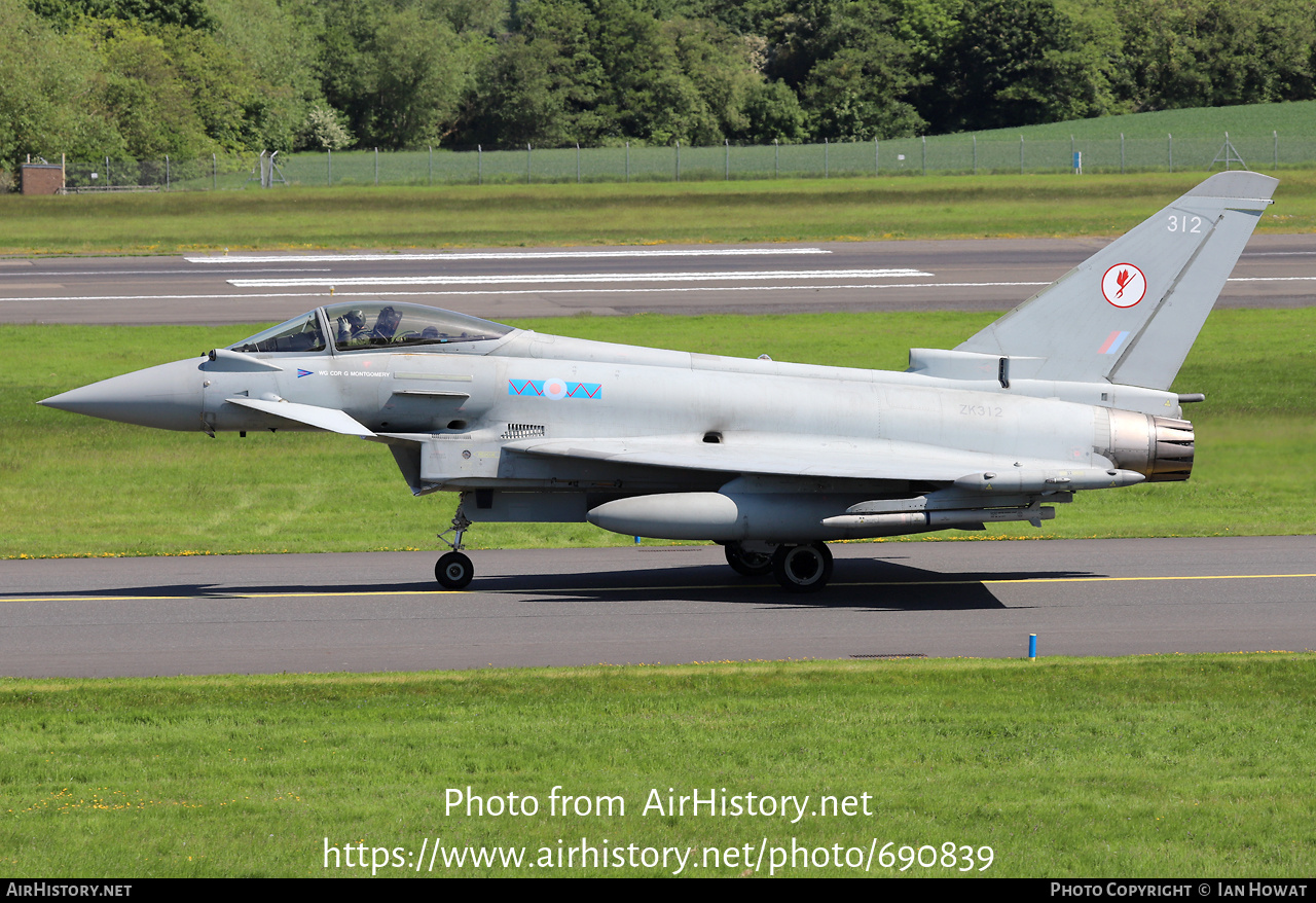 Aircraft Photo of ZK312 | Eurofighter EF-2000 Typhoon FGR4 | UK - Air Force | AirHistory.net #690839
