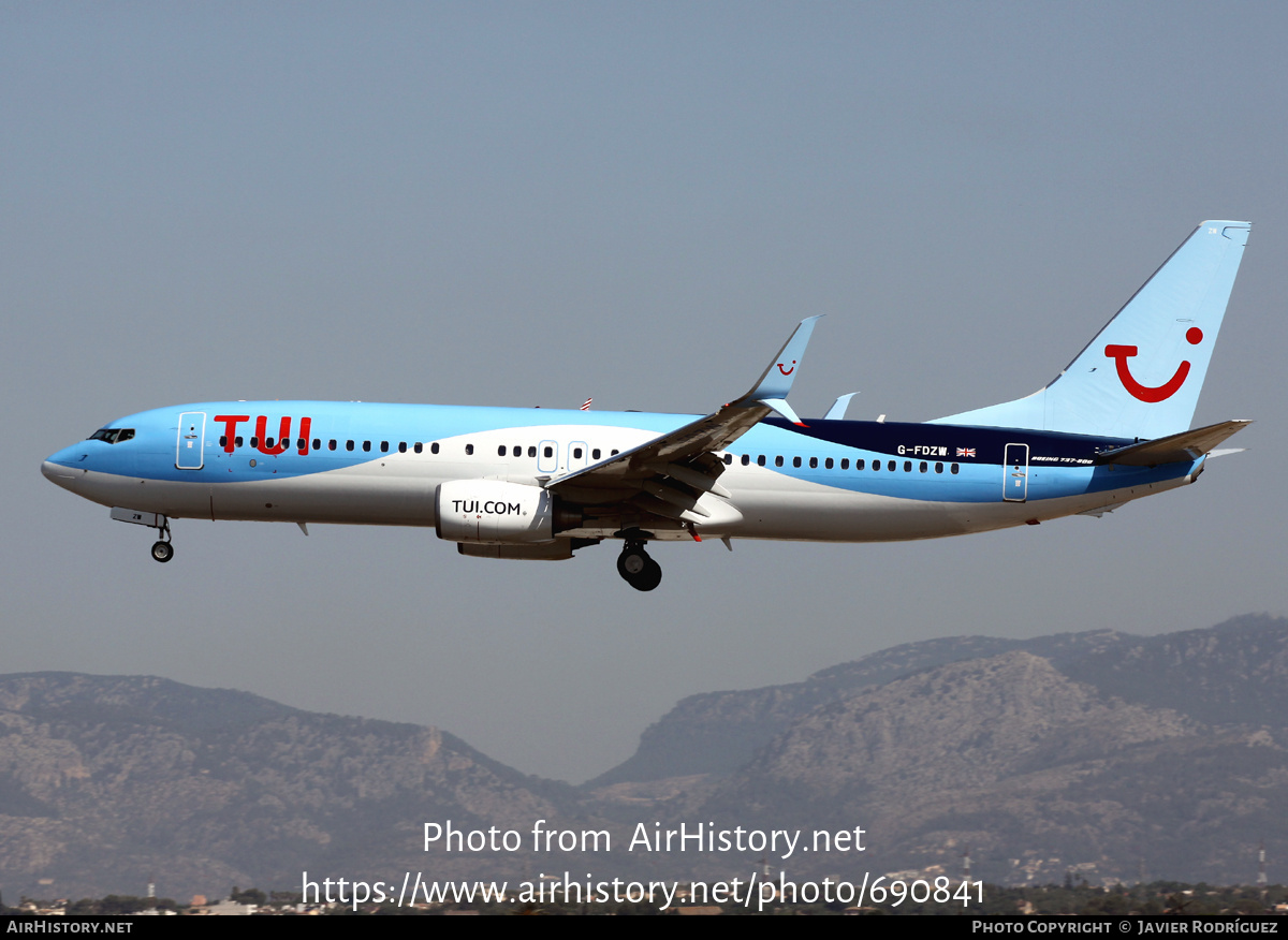 Aircraft Photo of G-FDZW | Boeing 737-8K5 | TUI | AirHistory.net #690841