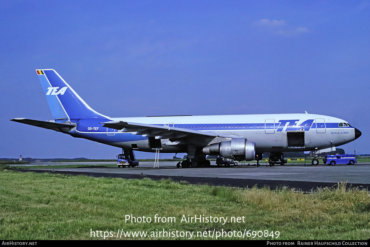 Aircraft Photo of OO-TEF | Airbus A300B1 | TEA - Trans European Airways | AirHistory.net #690849
