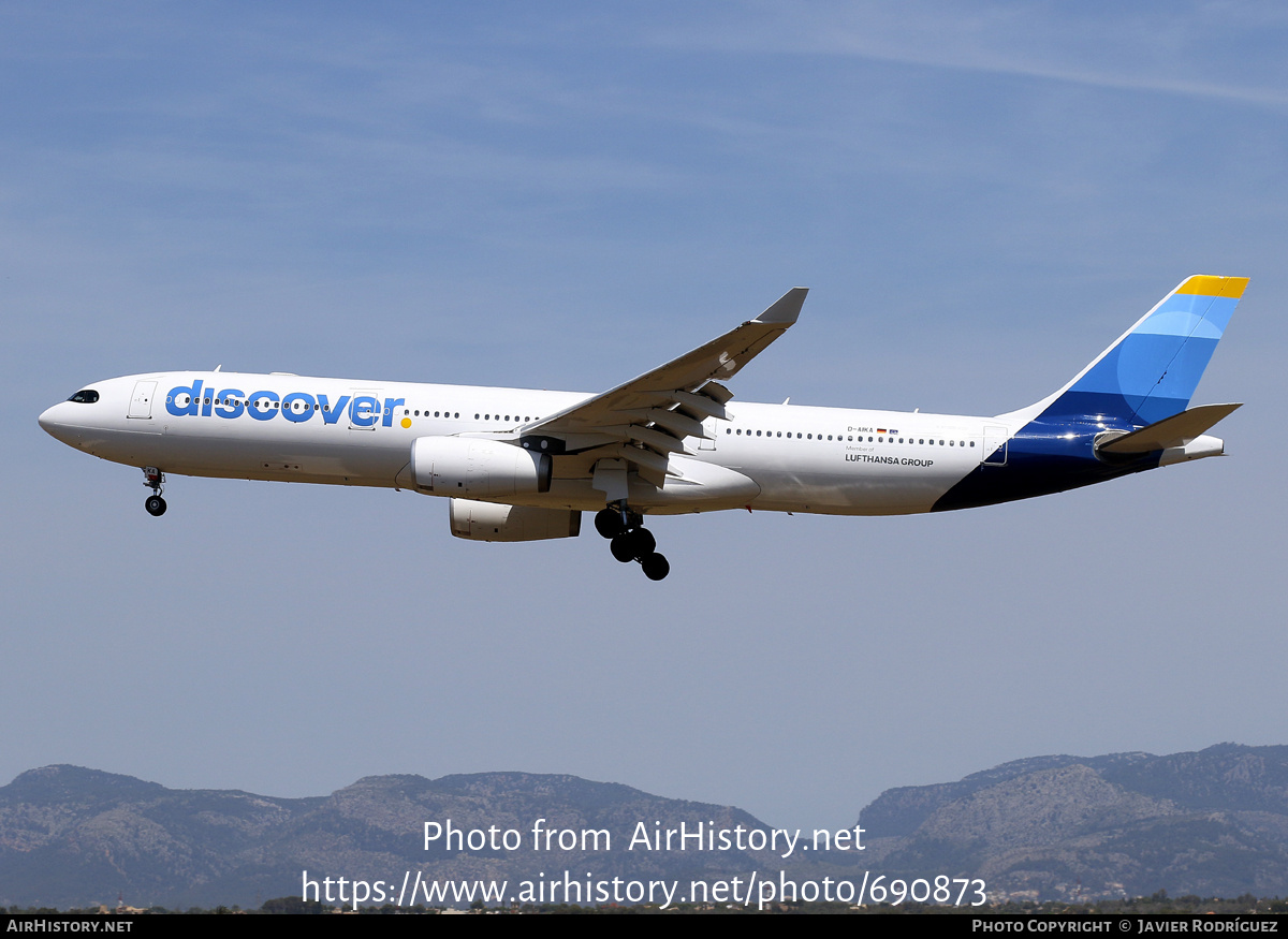 Aircraft Photo of D-AIKA | Airbus A330-343 | Discover Airlines | AirHistory.net #690873