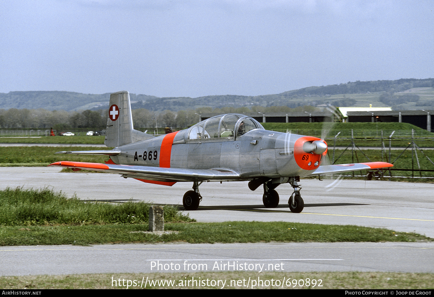 Aircraft Photo of A-869 | Pilatus P-3-05 | Switzerland - Air Force | AirHistory.net #690892