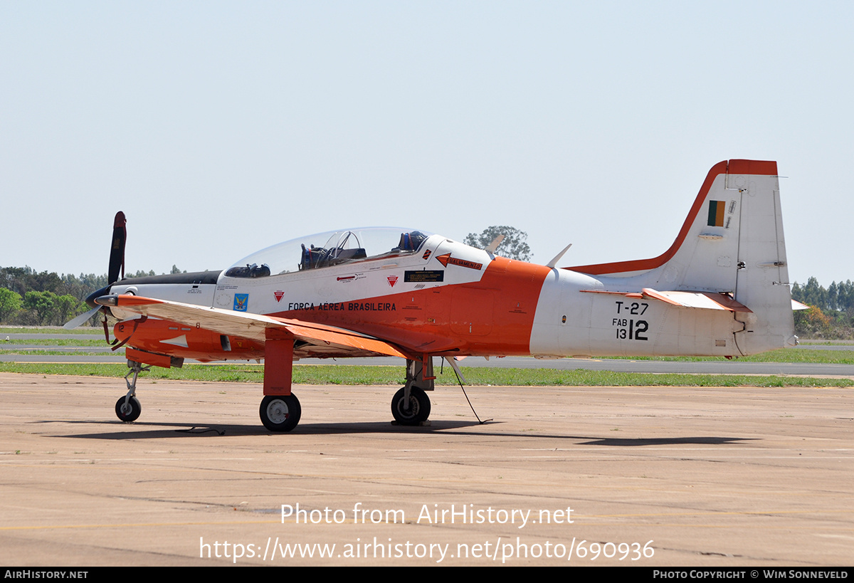 Aircraft Photo of 1312 | Embraer T-27 Tucano | Brazil - Air Force | AirHistory.net #690936