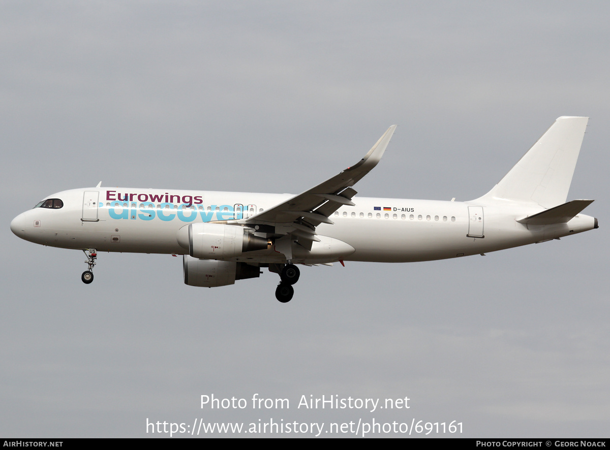 Aircraft Photo of D-AIUS | Airbus A320-214 | Eurowings Discover | AirHistory.net #691161