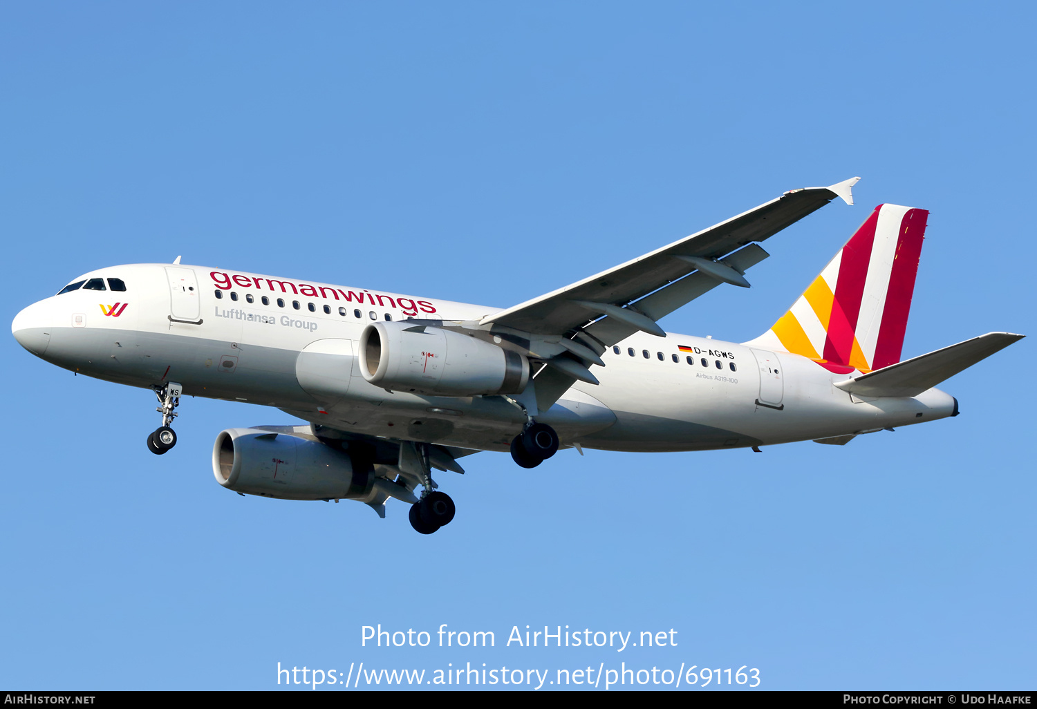 Aircraft Photo of D-AGWS | Airbus A319-132 | Germanwings | AirHistory.net #691163