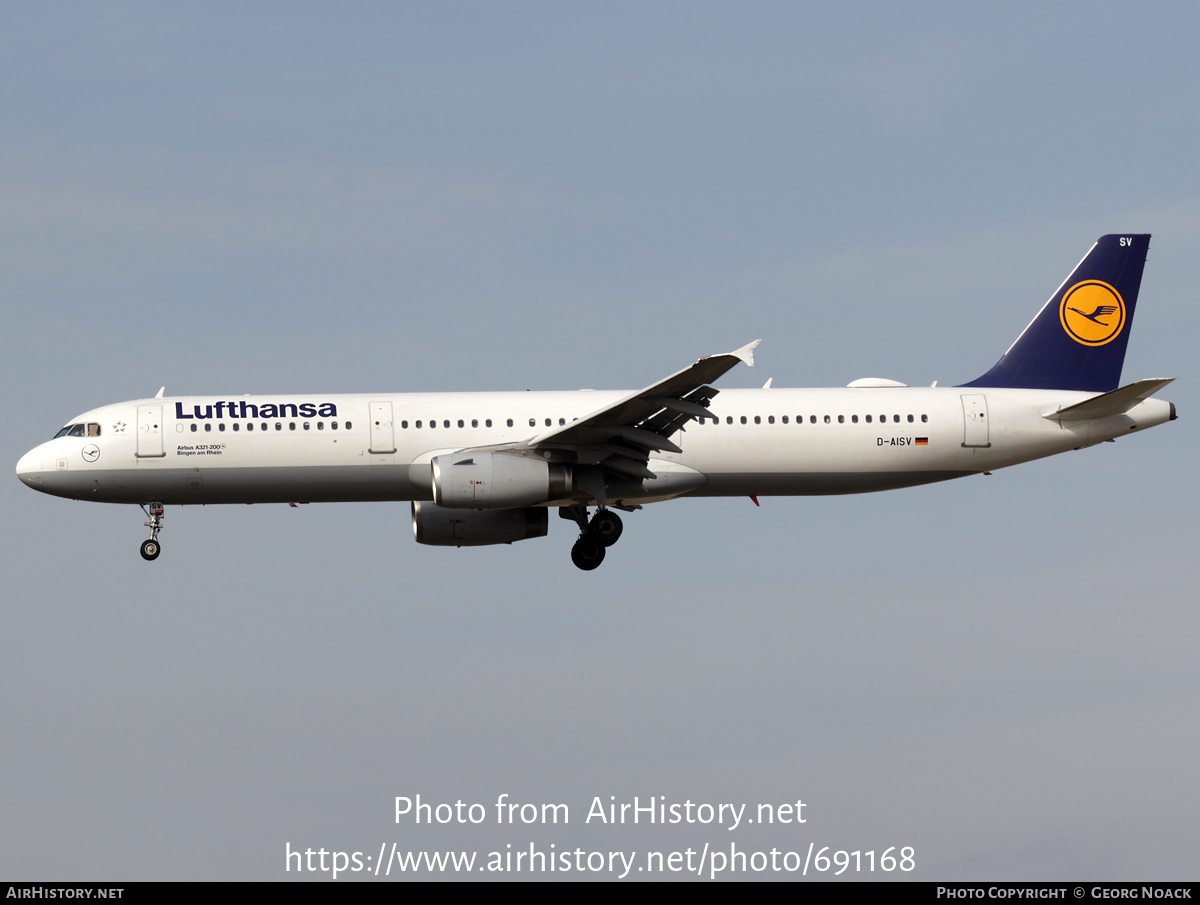 Aircraft Photo of D-AISV | Airbus A321-231 | Lufthansa | AirHistory.net #691168