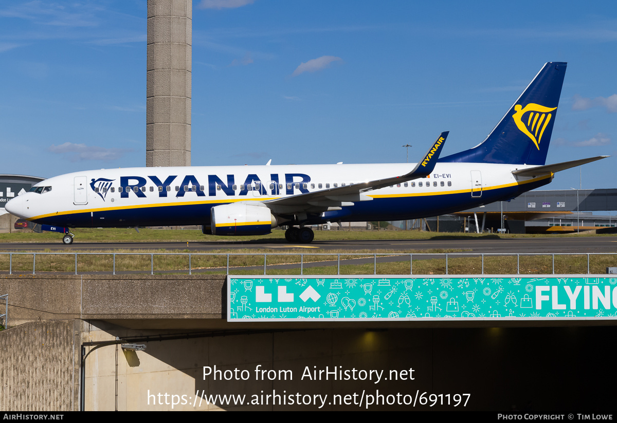 Aircraft Photo of EI-EVI | Boeing 737-8AS | Ryanair | AirHistory.net #691197