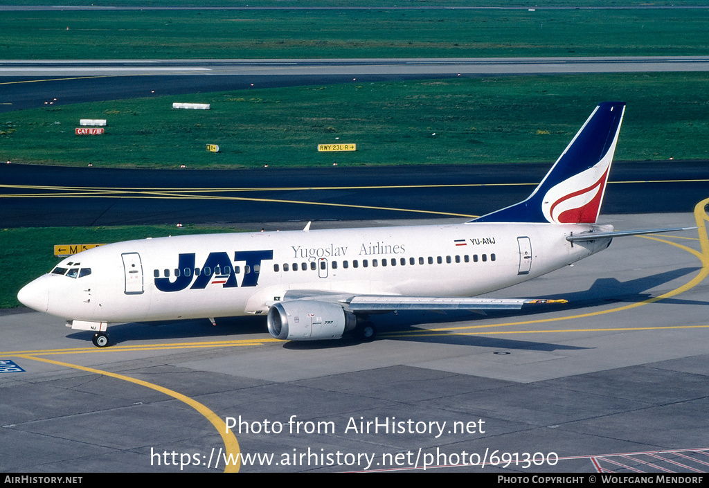 Aircraft Photo of YU-ANJ | Boeing 737-3H9 | JAT Yugoslav Airlines - Jugoslovenski Aerotransport | AirHistory.net #691300