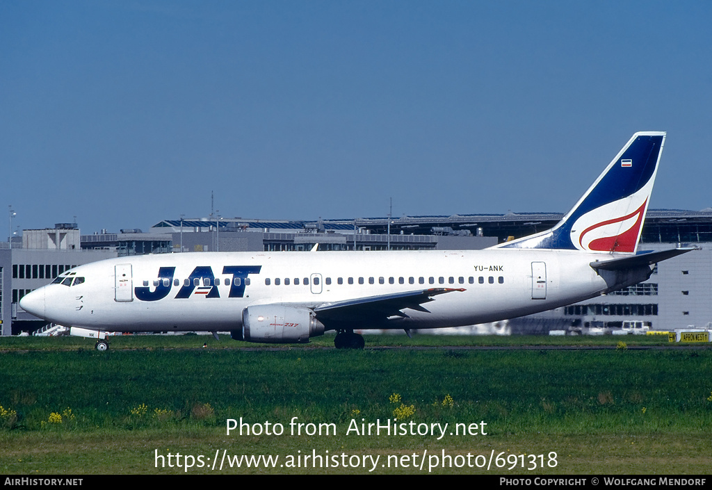 Aircraft Photo of YU-ANK | Boeing 737-3H9 | JAT Yugoslav Airlines - Jugoslovenski Aerotransport | AirHistory.net #691318