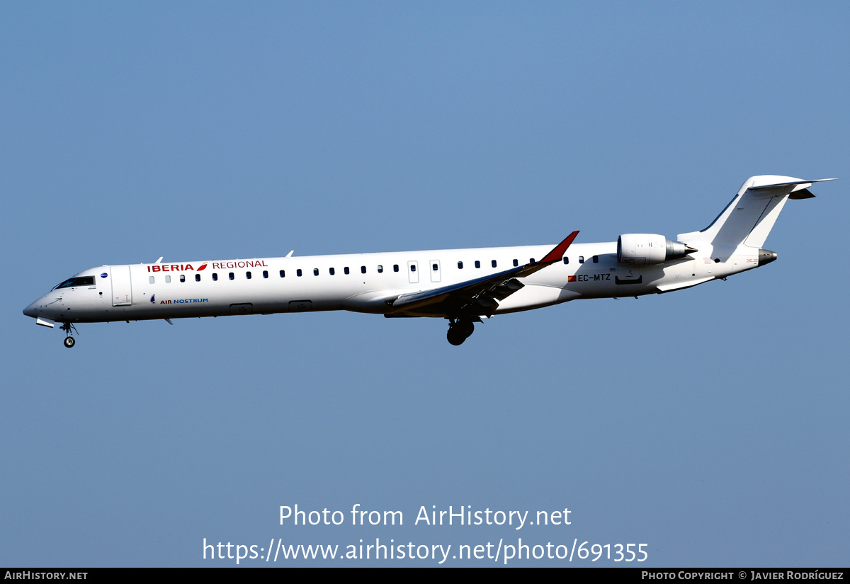 Aircraft Photo of EC-MTZ | Bombardier CRJ-1000 (CL-600-2E25) | Iberia Regional | AirHistory.net #691355