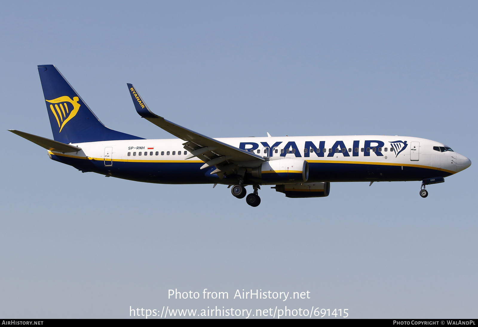 Aircraft Photo of SP-RNH | Boeing 737-8AS | Ryanair | AirHistory.net #691415