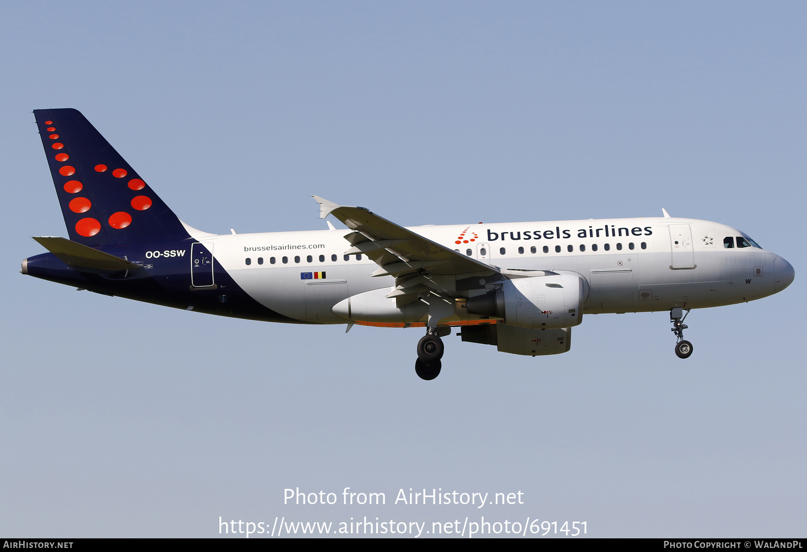 Aircraft Photo of OO-SSW | Airbus A319-111 | Brussels Airlines | AirHistory.net #691451