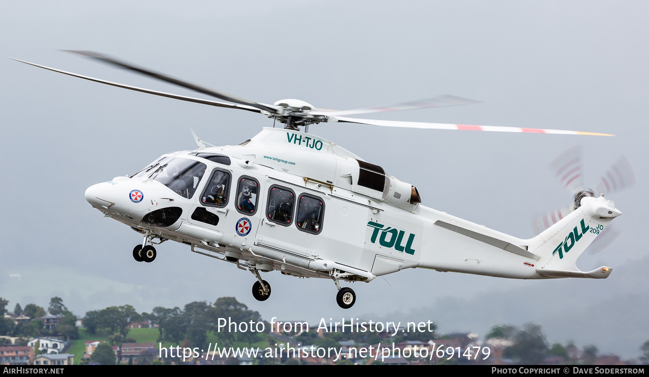 Aircraft Photo of VH-TJO | Leonardo AW-139 | Toll Helicopters | AirHistory.net #691479