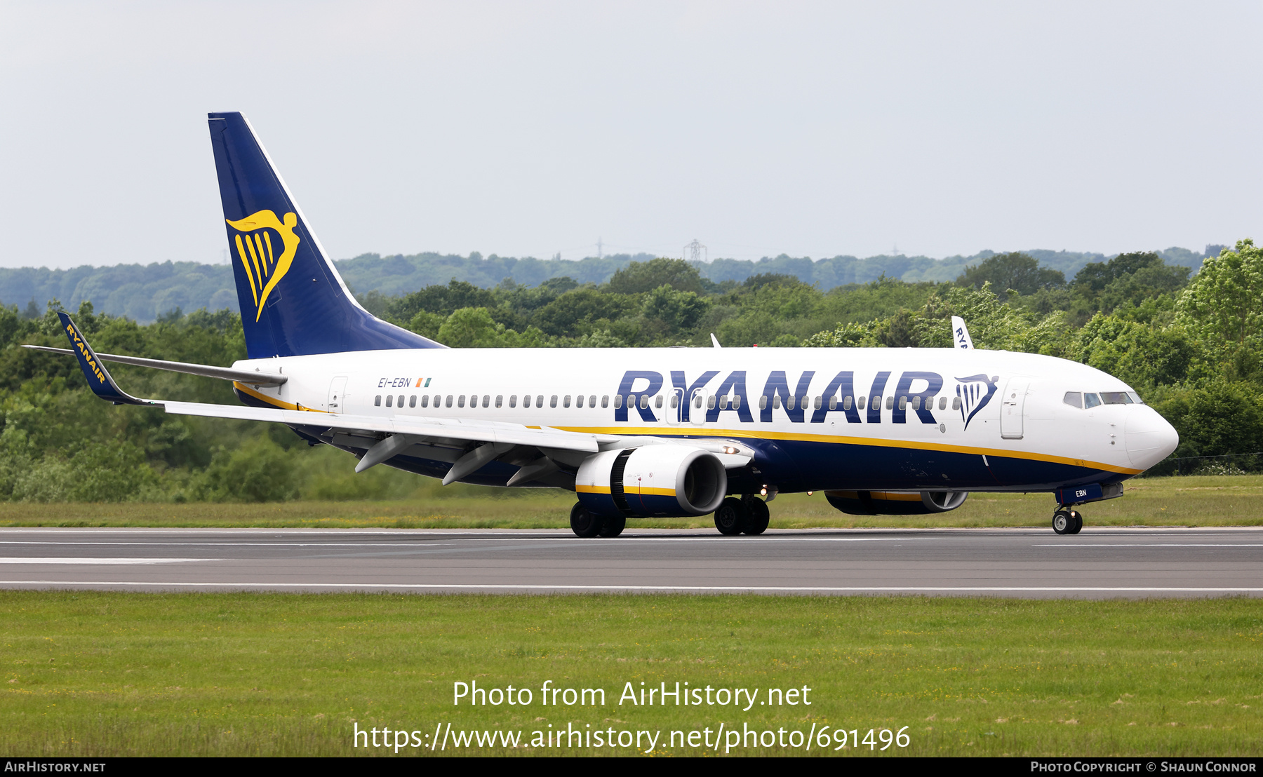 Aircraft Photo of EI-EBN | Boeing 737-8AS | Ryanair | AirHistory.net #691496