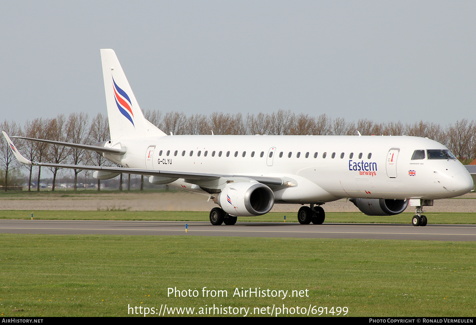 Aircraft Photo of G-CLYU | Embraer 190LR (ERJ-190-100LR) | Eastern Airways | AirHistory.net #691499