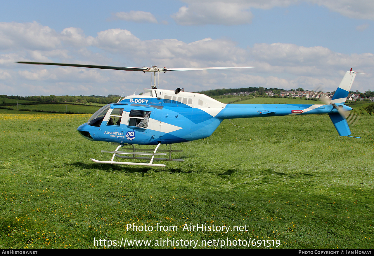 Aircraft Photo of G-DOFY | Bell 206B-3 JetRanger III | Adventure 001 Helicopters | AirHistory.net #691519