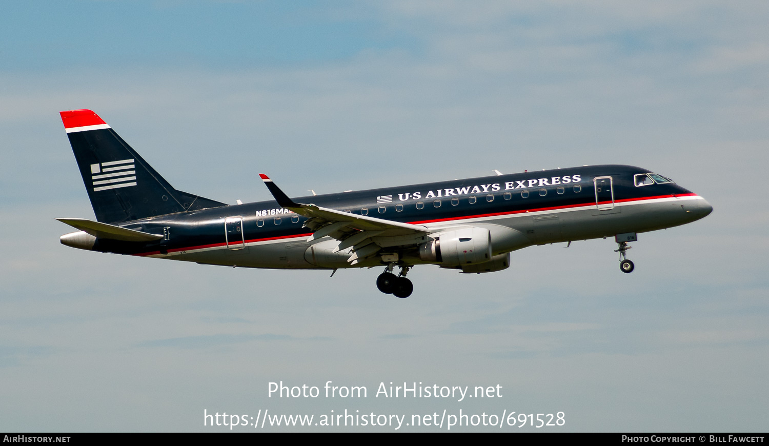 Aircraft Photo of N816MA | Embraer 170SU (ERJ-170-100SU) | US Airways Express | AirHistory.net #691528