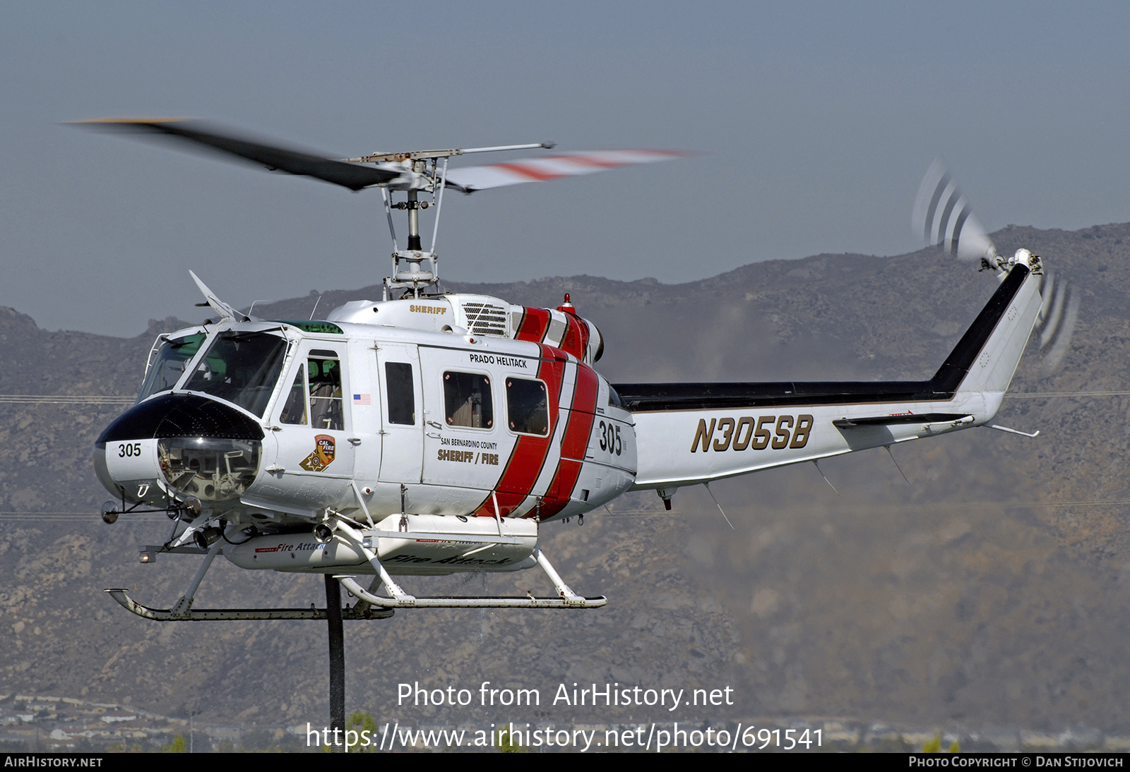 Aircraft Photo of N305SB | Bell UH-1H Iroquois | San Bernardino County Sheriff | AirHistory.net #691541