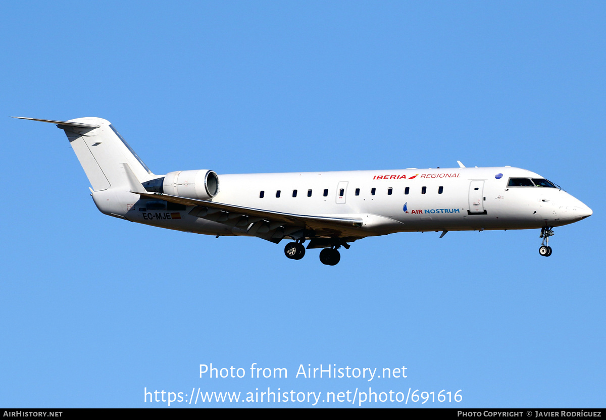 Aircraft Photo of EC-MJE | Bombardier CRJ-200ER (CL-600-2B19) | Iberia Regional | AirHistory.net #691616