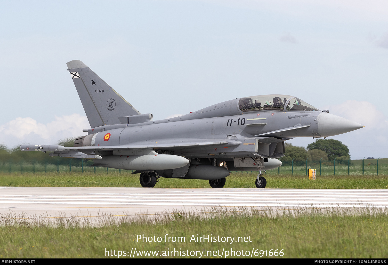 Aircraft Photo of CE.16-10 | Eurofighter EF-2000 Typhoon T | Spain - Air Force | AirHistory.net #691666