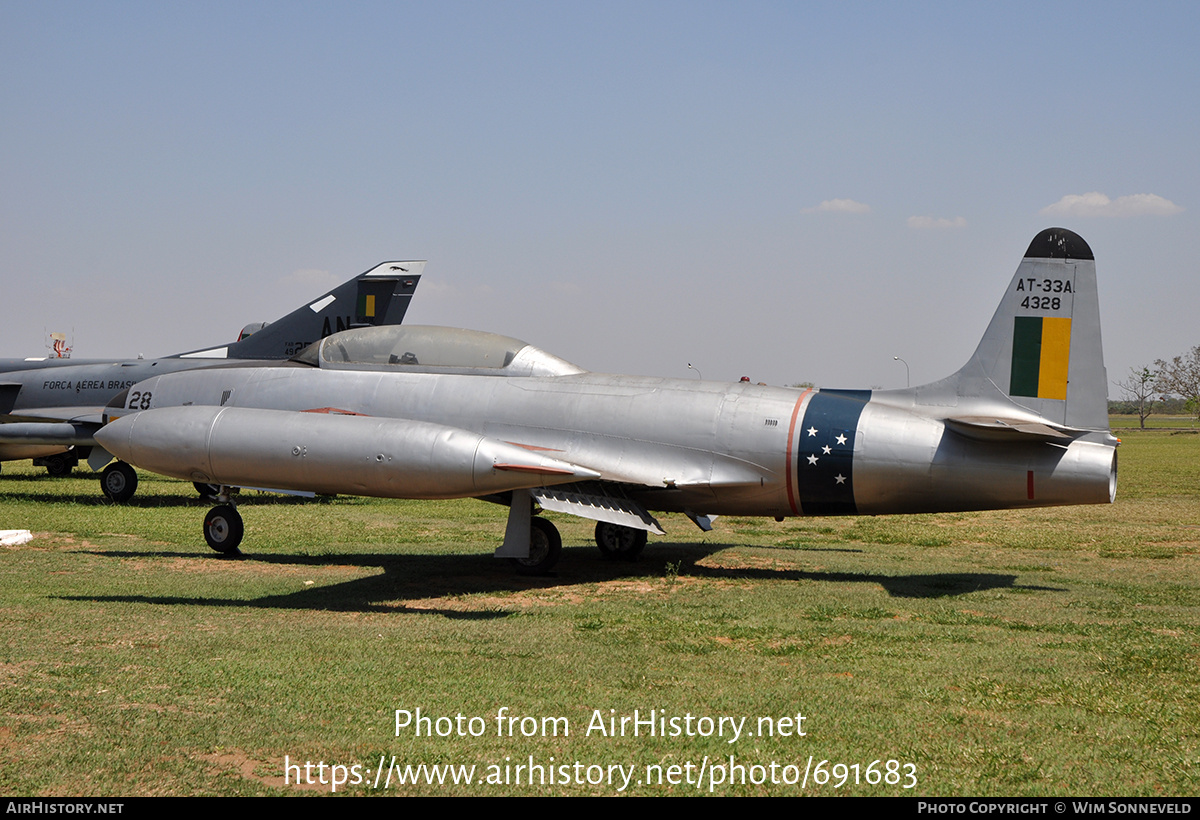 Aircraft Photo of 4328 | Lockheed AT-33A | Brazil - Air Force | AirHistory.net #691683