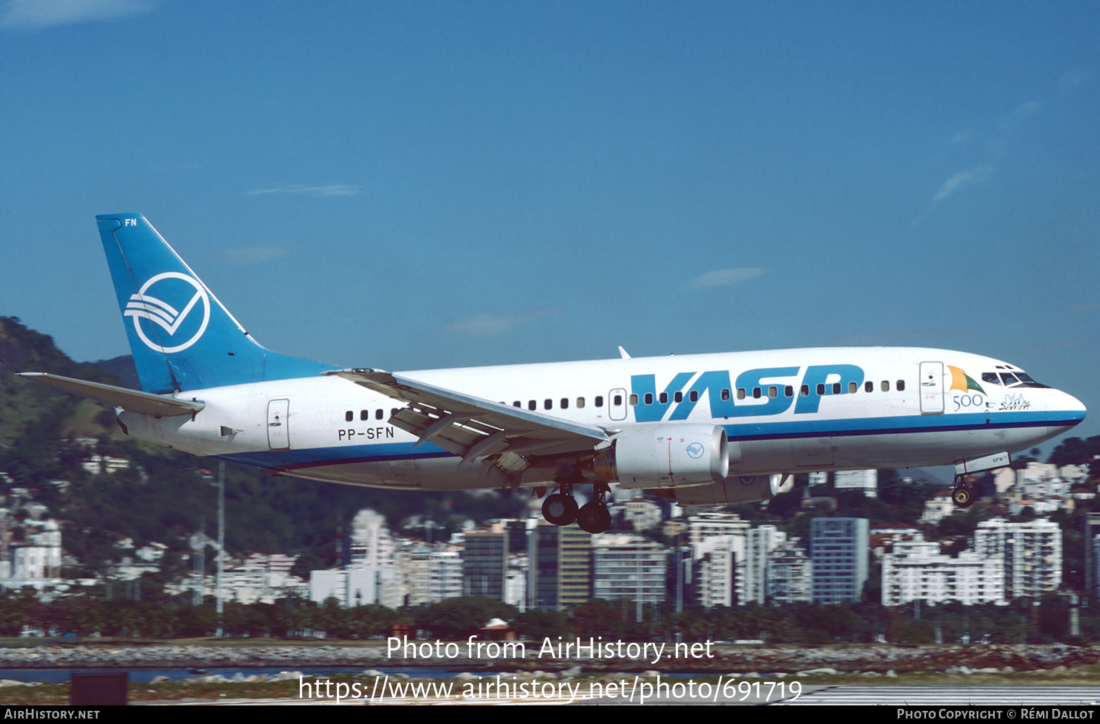 Aircraft Photo of PP-SFN | Boeing 737-3L9 | VASP | AirHistory.net #691719