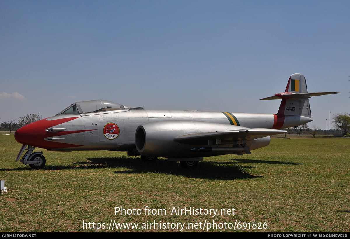 Aircraft Photo of 4413 | Gloster Meteor F8 | Brazil - Air Force | AirHistory.net #691826