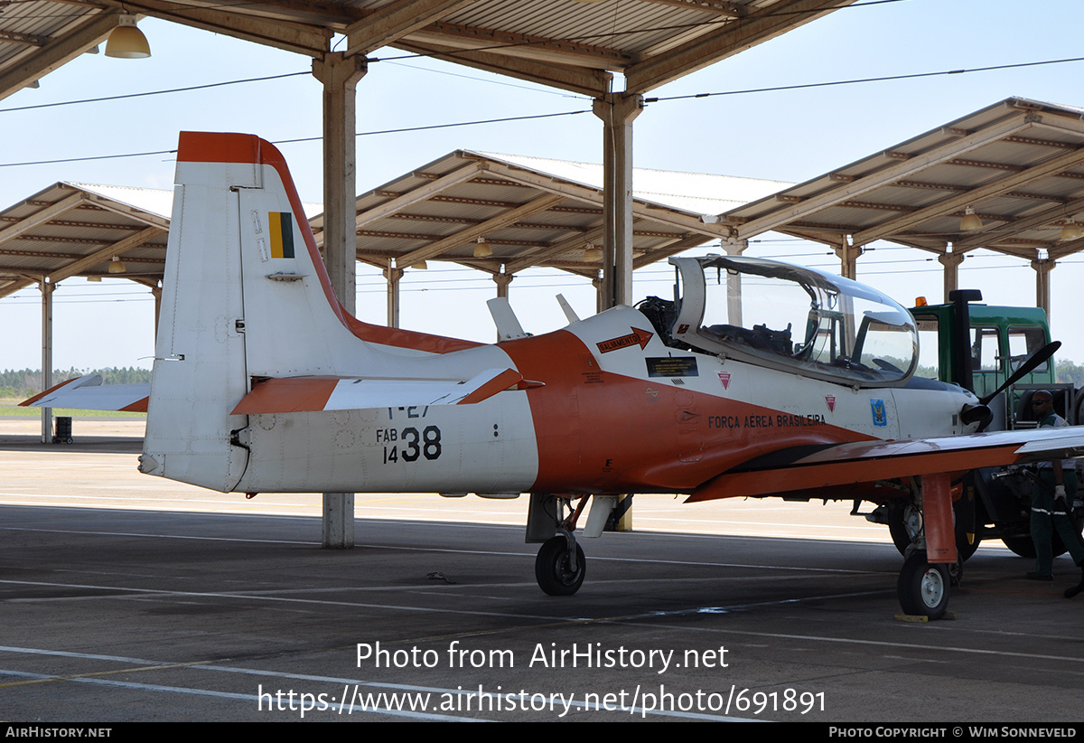 Aircraft Photo of 1438 | Embraer T-27 Tucano | Brazil - Air Force | AirHistory.net #691891