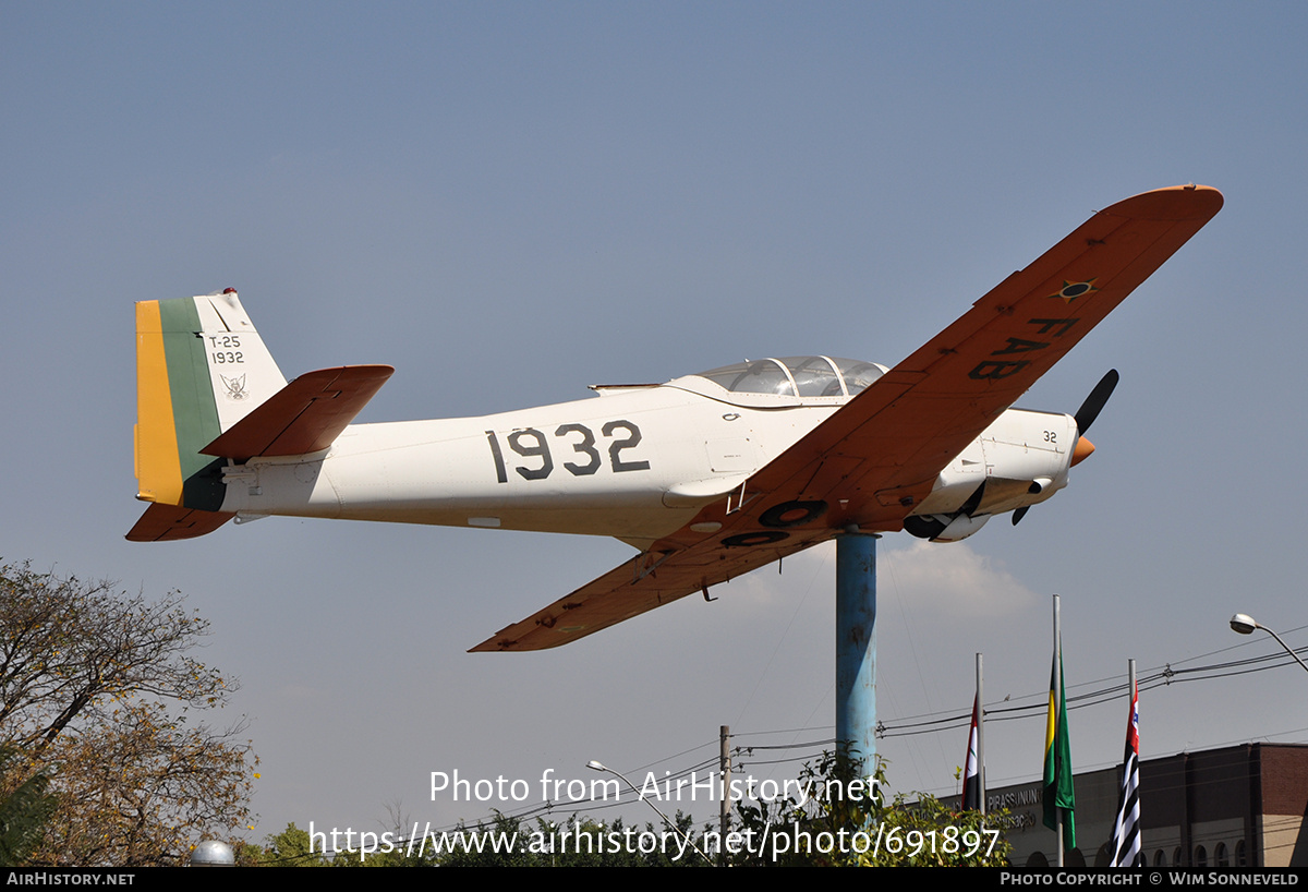 Aircraft Photo of 1932 | Neiva T-25 Universal | Brazil - Air Force | AirHistory.net #691897