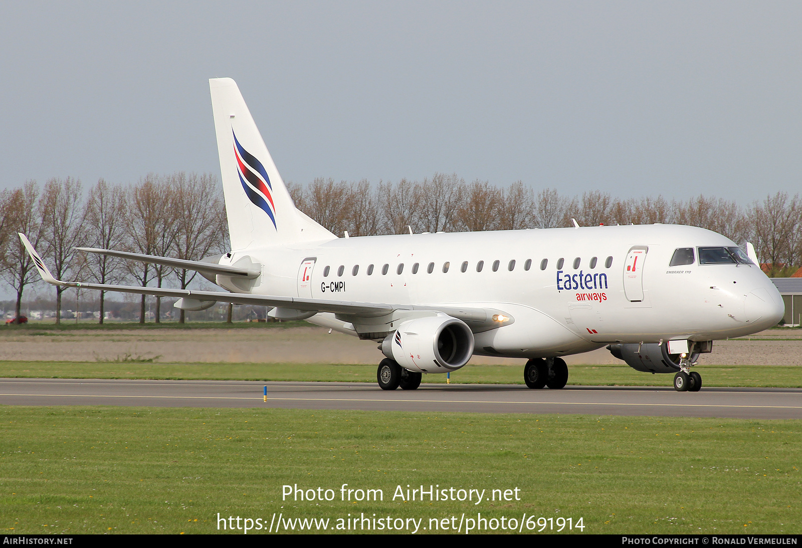 Aircraft Photo of G-CMPI | Embraer 170LR (ERJ-170-100LR) | Eastern Airways | AirHistory.net #691914