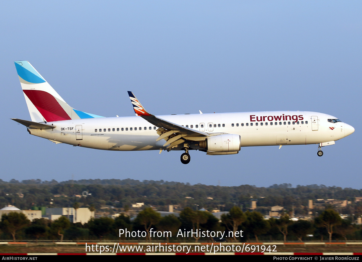 Aircraft Photo of OK-TSF | Boeing 737-8GJ | Eurowings | AirHistory.net #691942