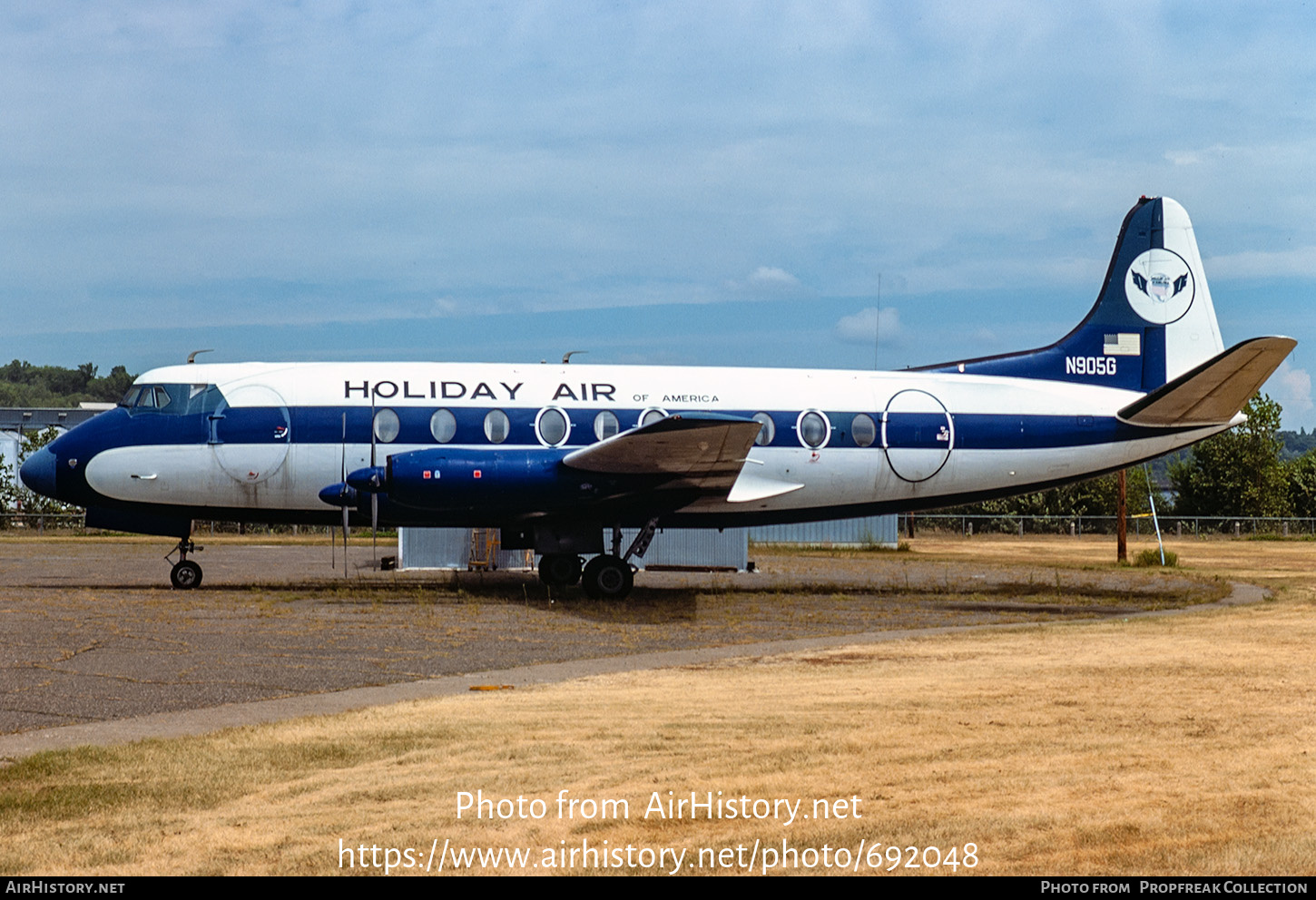 Aircraft Photo of N905G | Vickers 764D Viscount | Holiday Air of America | AirHistory.net #692048