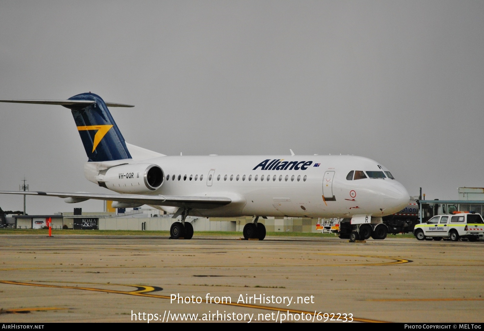 Aircraft Photo of VH-QQR | Fokker 70 (F28-0070) | Alliance Airlines | AirHistory.net #692233