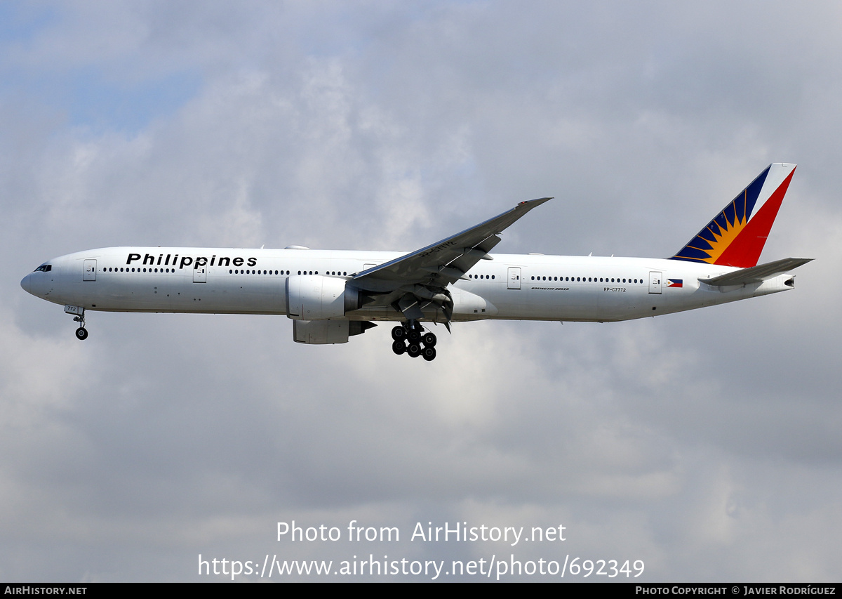 Aircraft Photo of RP-C7772 | Boeing 777-3F6/ER | Philippine Airlines | AirHistory.net #692349