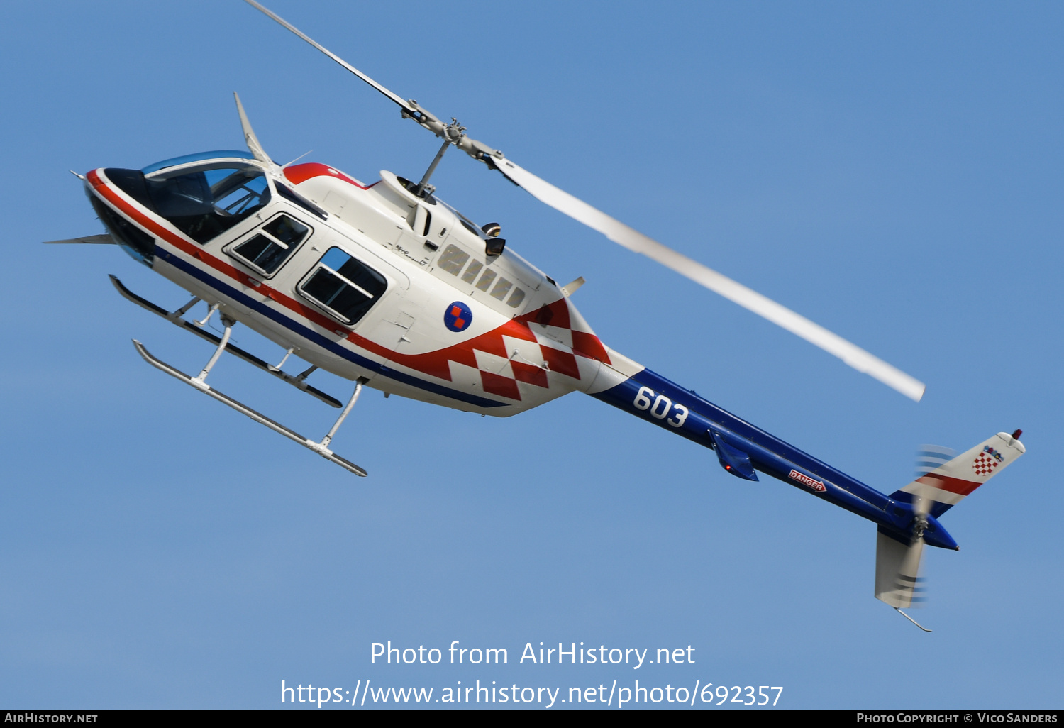 Aircraft Photo of 603 | Bell 206B JetRanger II | Croatia - Air Force | AirHistory.net #692357