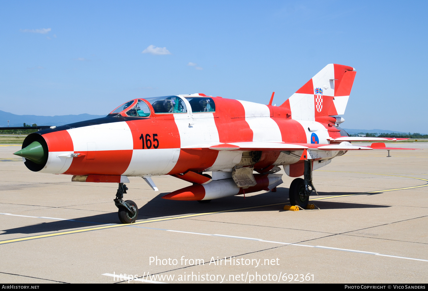 Aircraft Photo of 165 | Mikoyan-Gurevich MiG-21UMD | Croatia - Air Force | AirHistory.net #692361