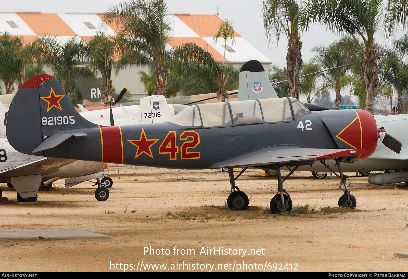 Aircraft Photo of 821905 / N6277Y | Yakovlev Yak-52 | Russia - Air Force | AirHistory.net #692412