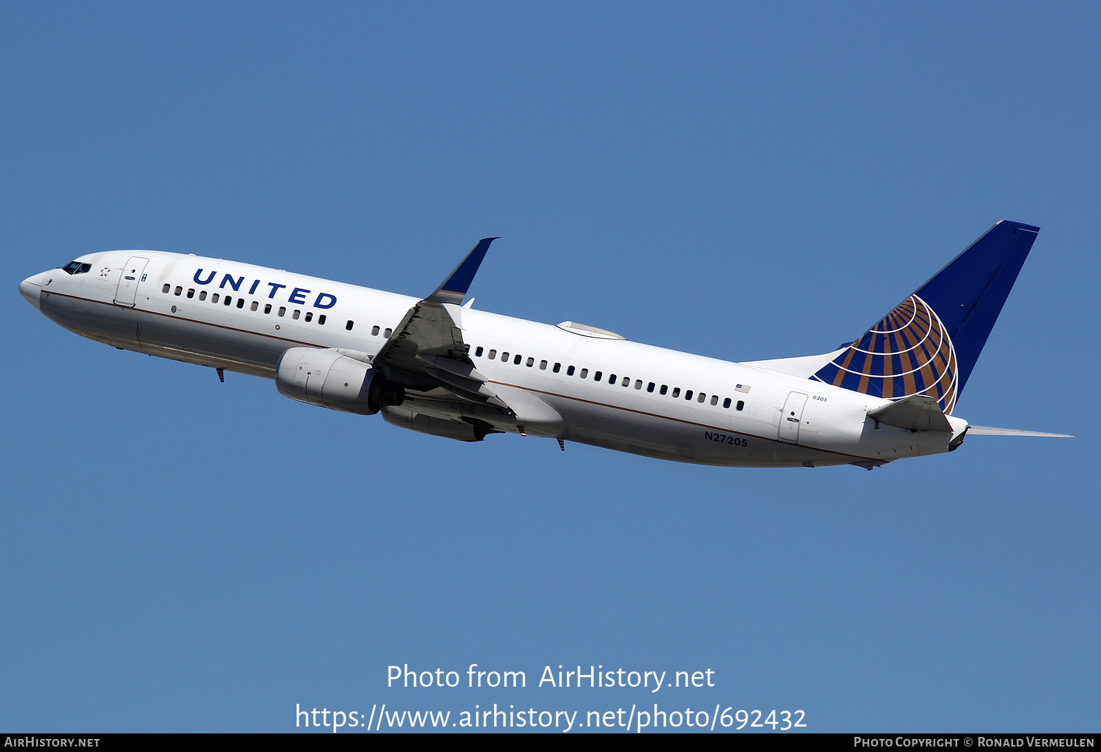 Aircraft Photo of N27205 | Boeing 737-824 | United Airlines | AirHistory.net #692432