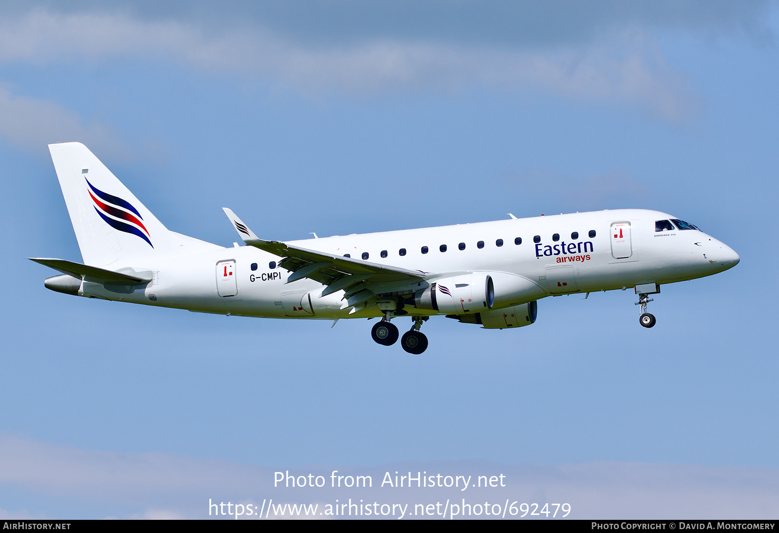 Aircraft Photo of G-CMPI | Embraer 170LR (ERJ-170-100LR) | Eastern Airways | AirHistory.net #692479