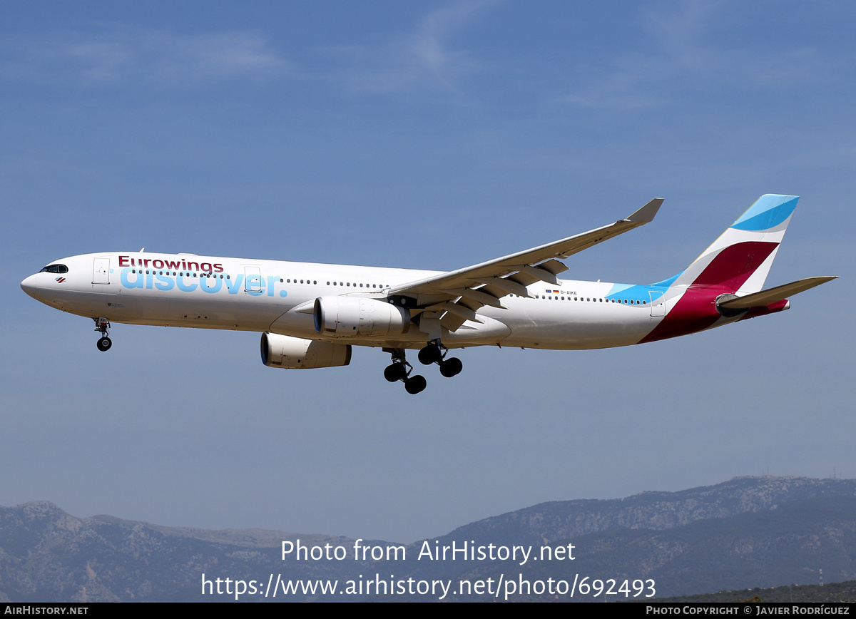 Aircraft Photo of D-AIKE | Airbus A330-343 | Eurowings Discover | AirHistory.net #692493