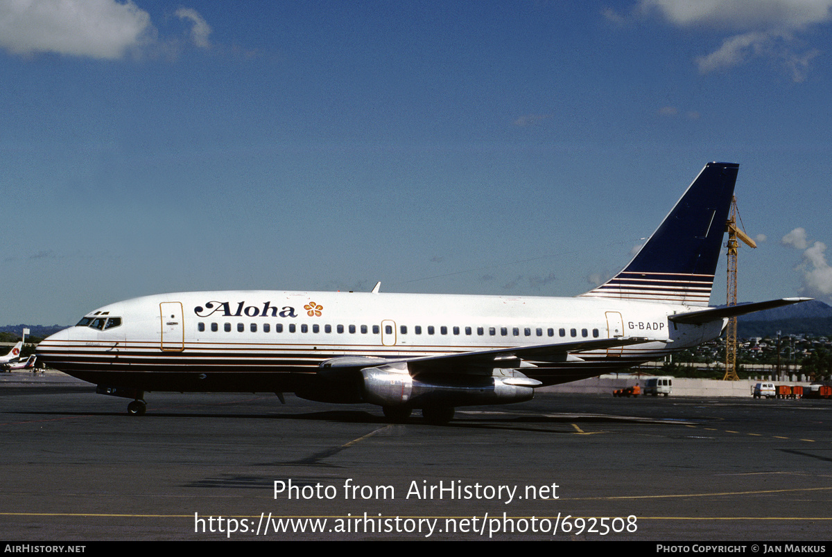 Aircraft Photo of G-BADP | Boeing 737-204/Adv | Aloha Airlines | AirHistory.net #692508