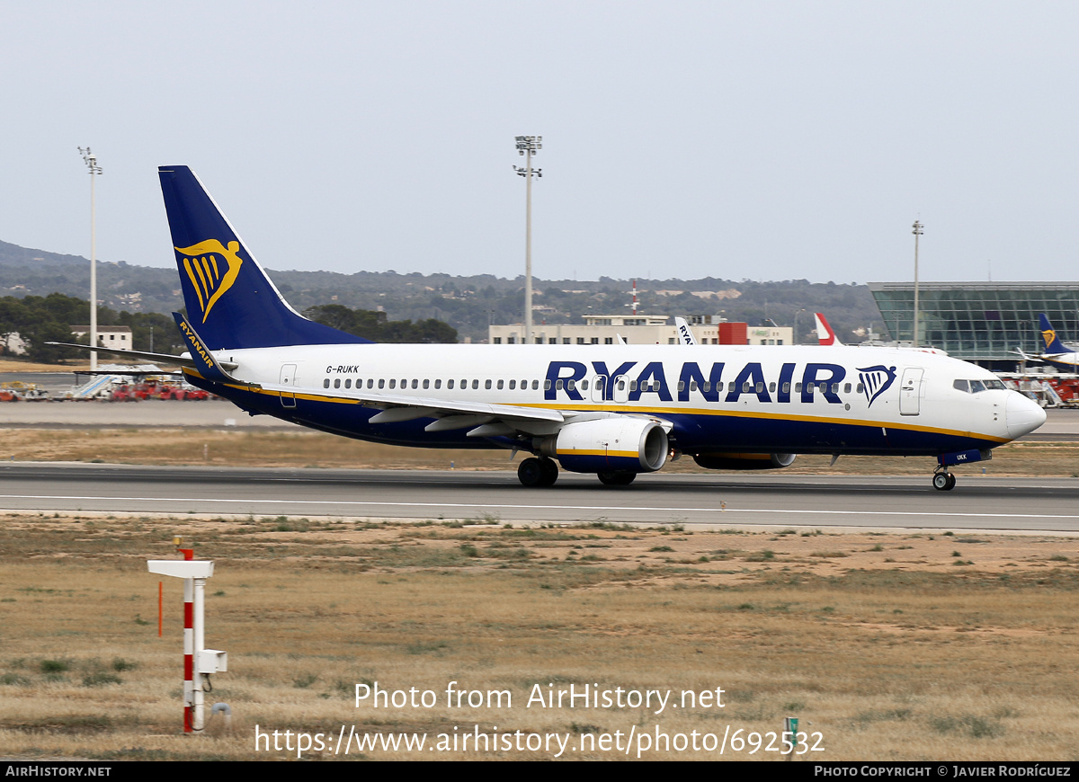 Aircraft Photo of G-RUKK | Boeing 737-8AS | Ryanair | AirHistory.net #692532