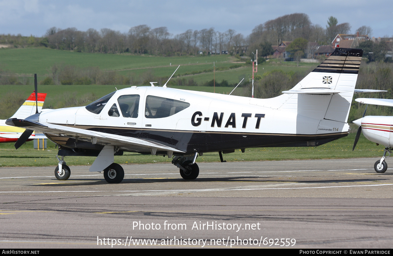 Aircraft Photo of G-NATT | Rockwell Gran Turismo Commander 114A | AirHistory.net #692559