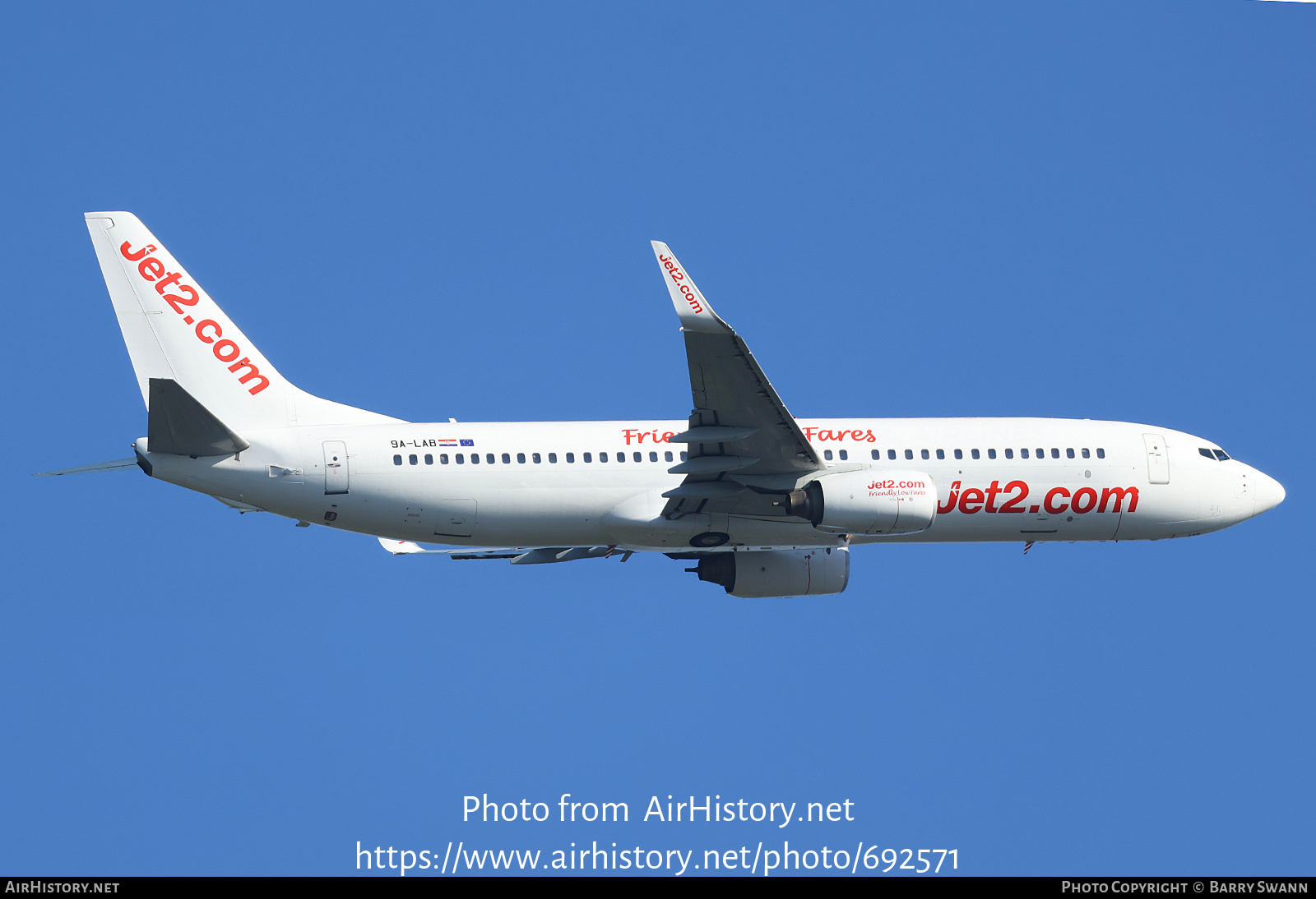 Aircraft Photo of 9A-LAB | Boeing 737-8K5 | Jet2 | AirHistory.net #692571