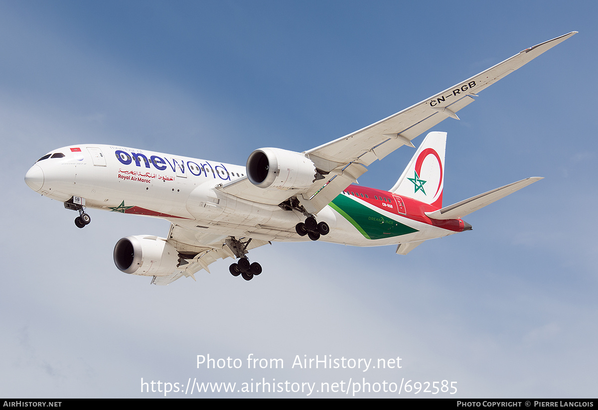 Aircraft Photo of CN-RGB | Boeing 787-8 Dreamliner | Royal Air Maroc - RAM | AirHistory.net #692585