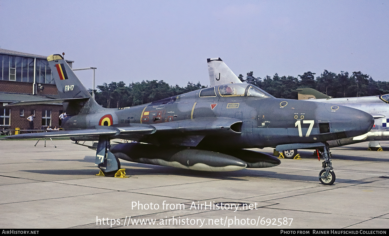 Aircraft Photo of FR-17 | Republic RF-84F Thunderflash | Belgium - Air Force | AirHistory.net #692587