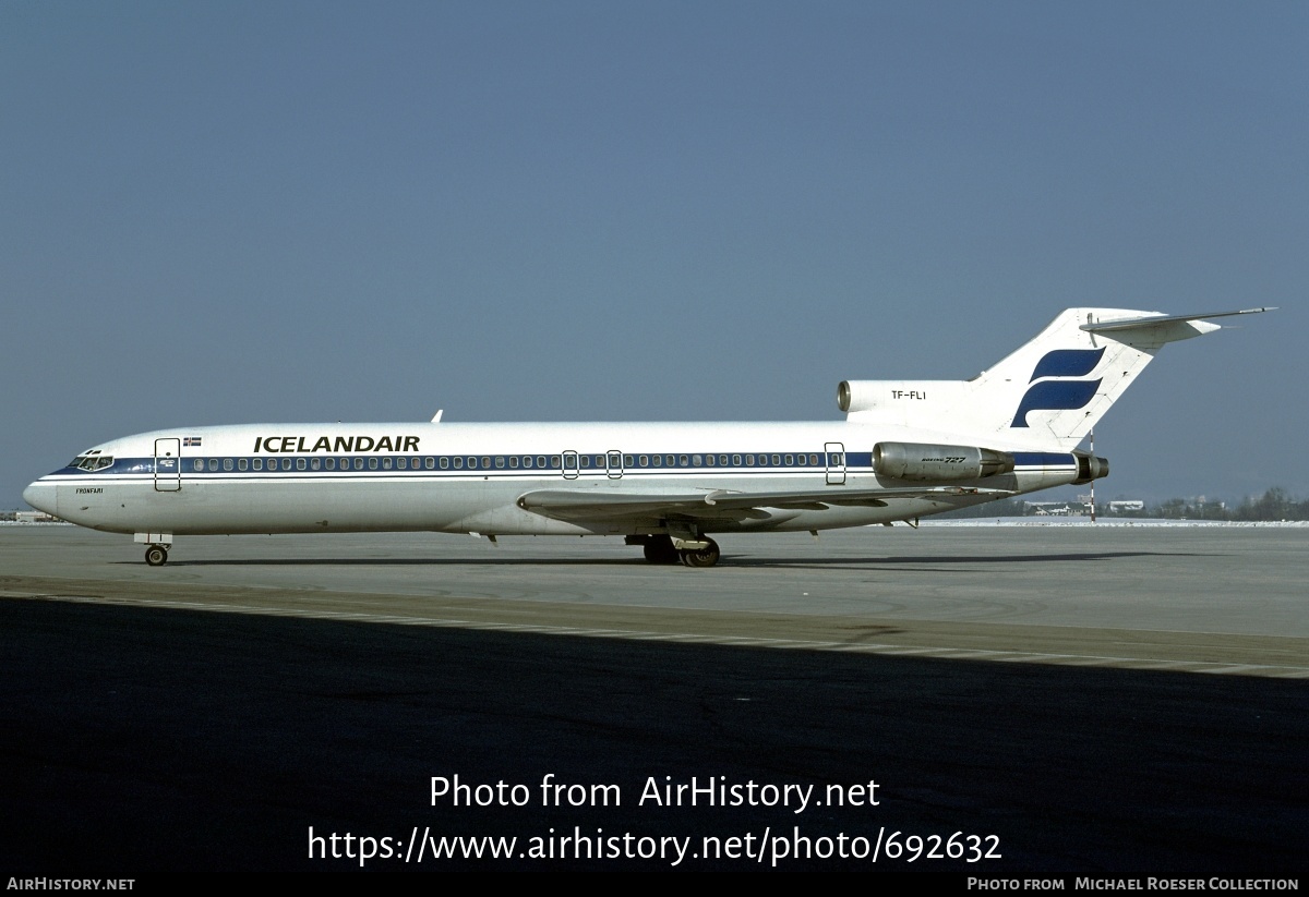 Aircraft Photo of TF-FLI | Boeing 727-208/Adv | Icelandair | AirHistory.net #692632